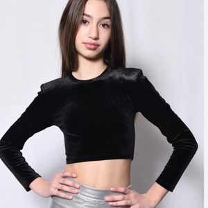 Last call! Donation bound. 
Katie J NYC Velour Top -  Alison***